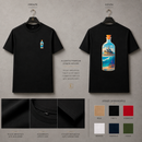 Camisa Importada Pima Casablanca Bottle Coast - frasco ilustrado com paisagem marítima e lettering Casablanca