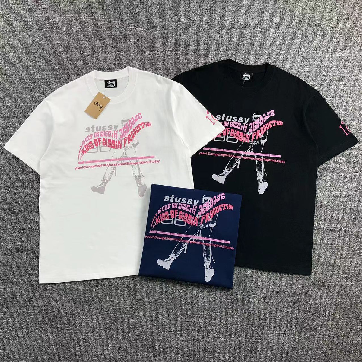 Camisa Stussy Diggin Production — frente