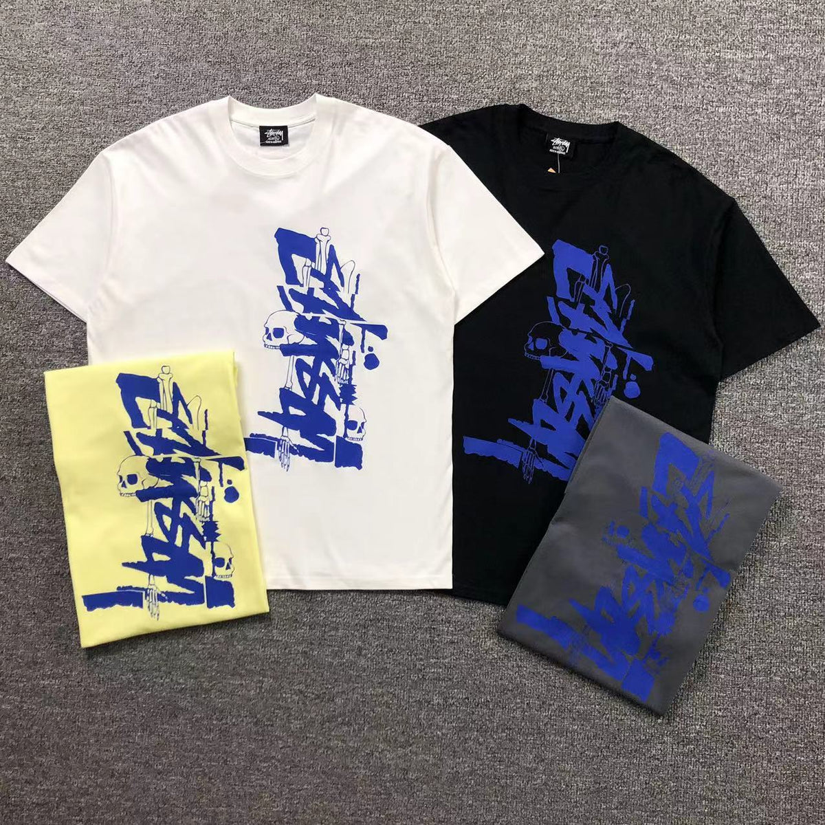 Camisa Stussy Skull Graffiti — frente