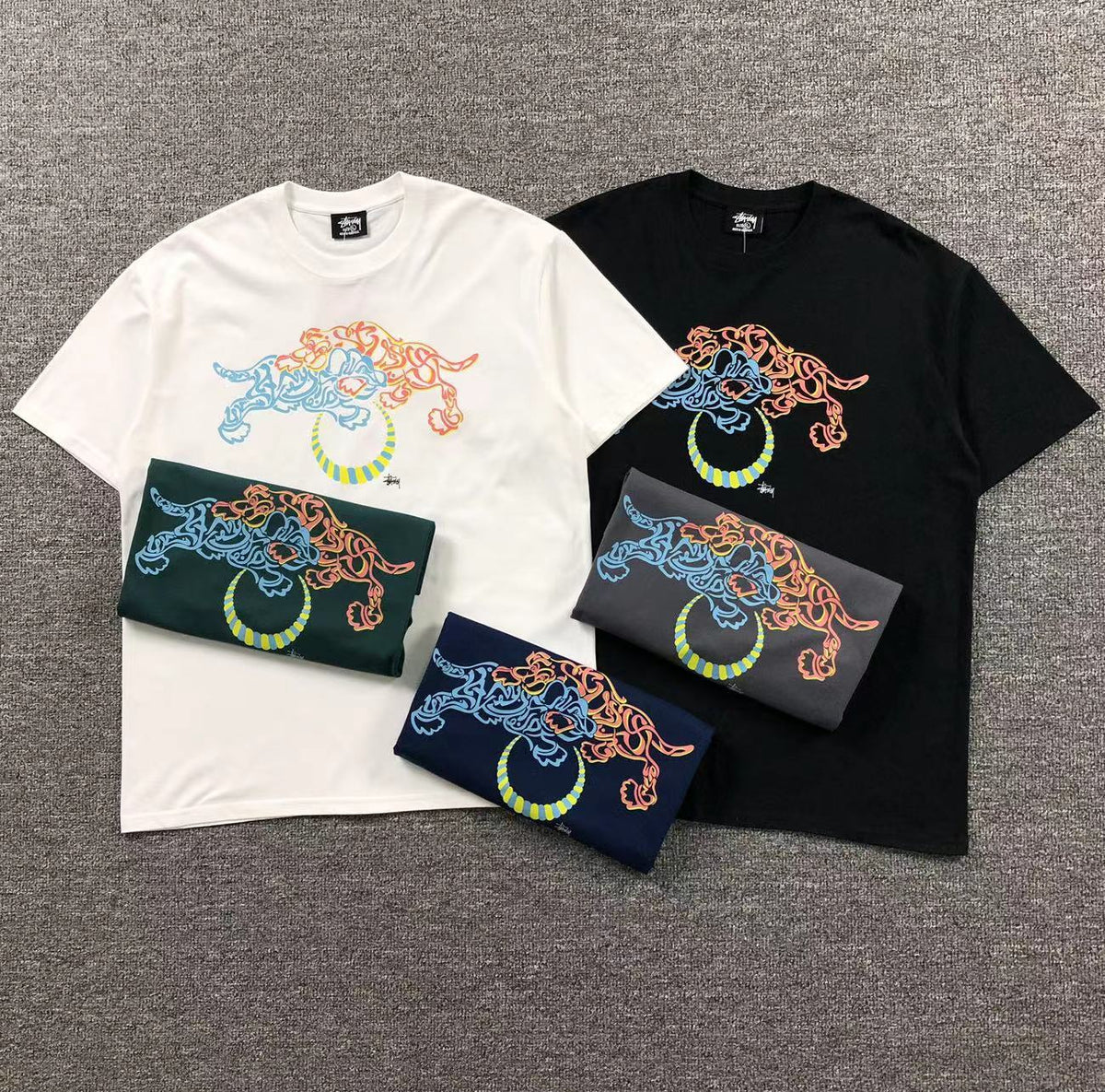 Camisa Stussy Tiger Chain — frente