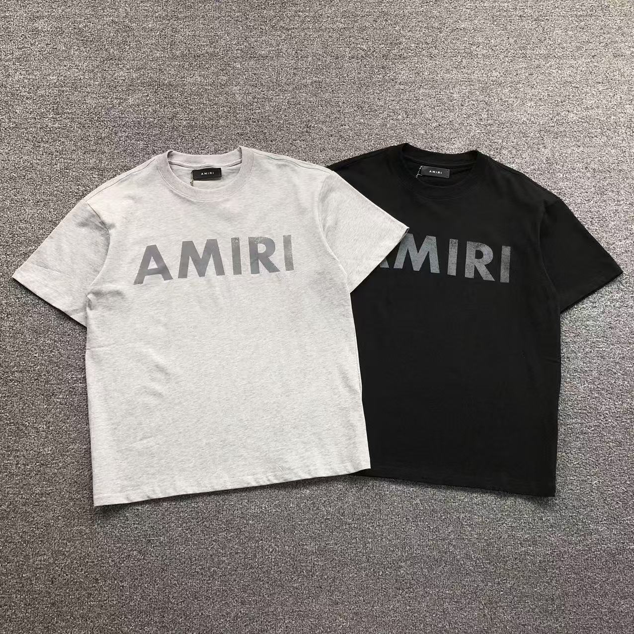 Camisa Amiri Classic Logo Tipografia Em Bloco — frente