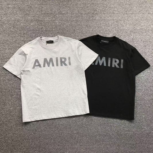 Camisa Amiri Classic Logo Tipografia Em Bloco — frente