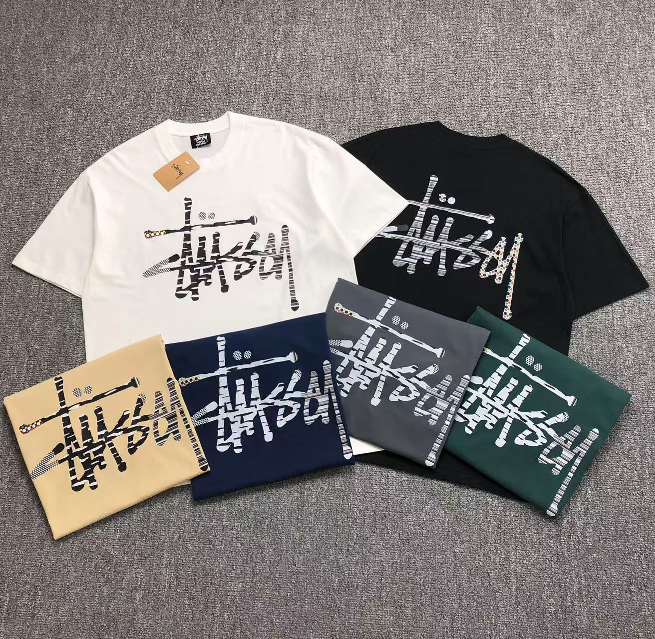 Camisa Stussy Scramble Script — frente