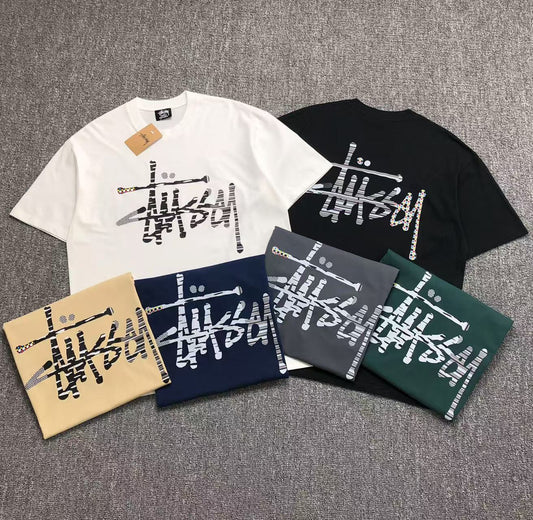 Camisa Stussy Scramble Script — frente