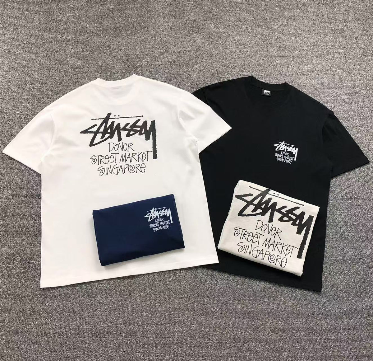 Camisa Stussy Dover Street Market Branca E Preta — frente