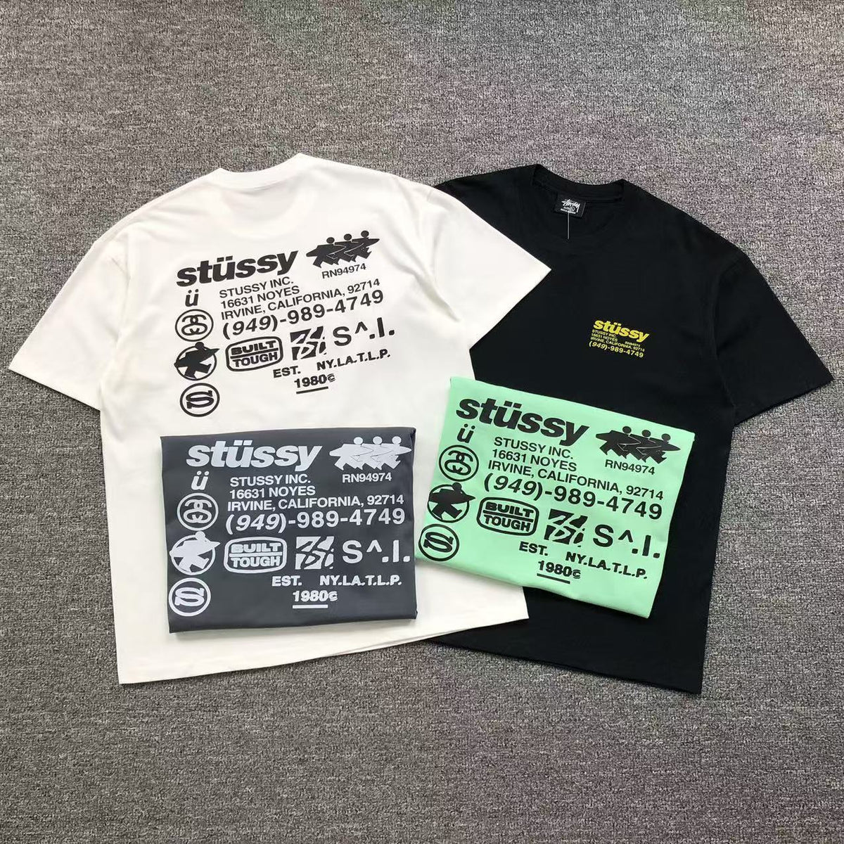 Camisa Stussy Contact Info — frente