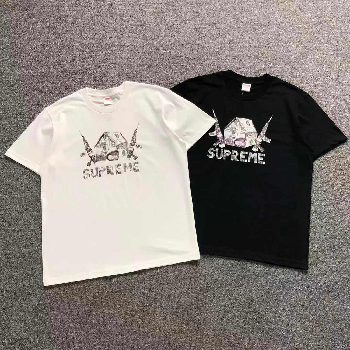 Camisa Supreme Cash House Guns — frente