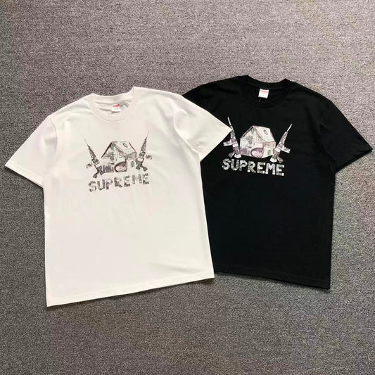 Camisa Supreme Cash House Guns — frente