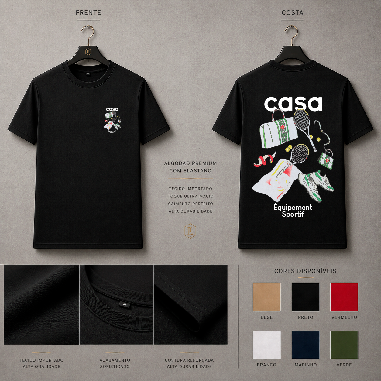 Camisa Importada Pima Casa Blanca Sportif
