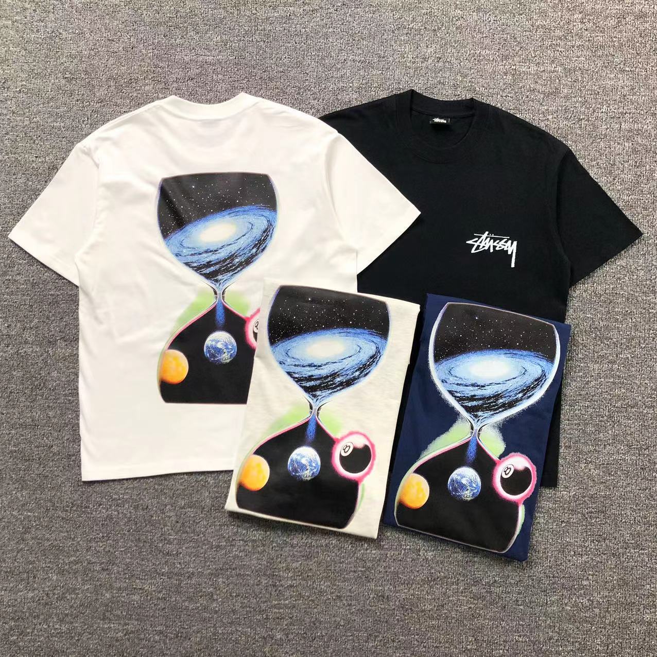 Camisa Stussy Hourglass Galaxy — frente