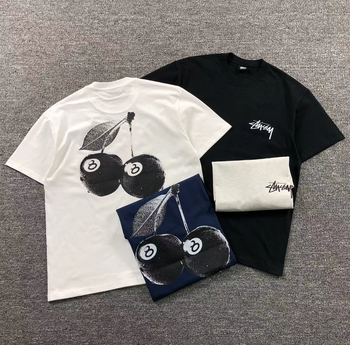 Camisa Stussy Cherry 8 Ball — frente