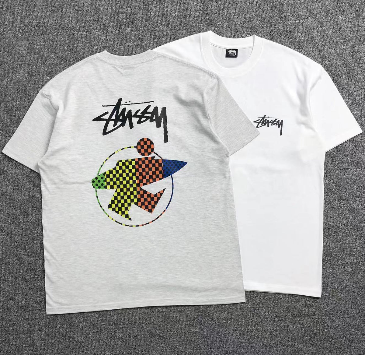 Camisa Stussy Checkered Bird — frente