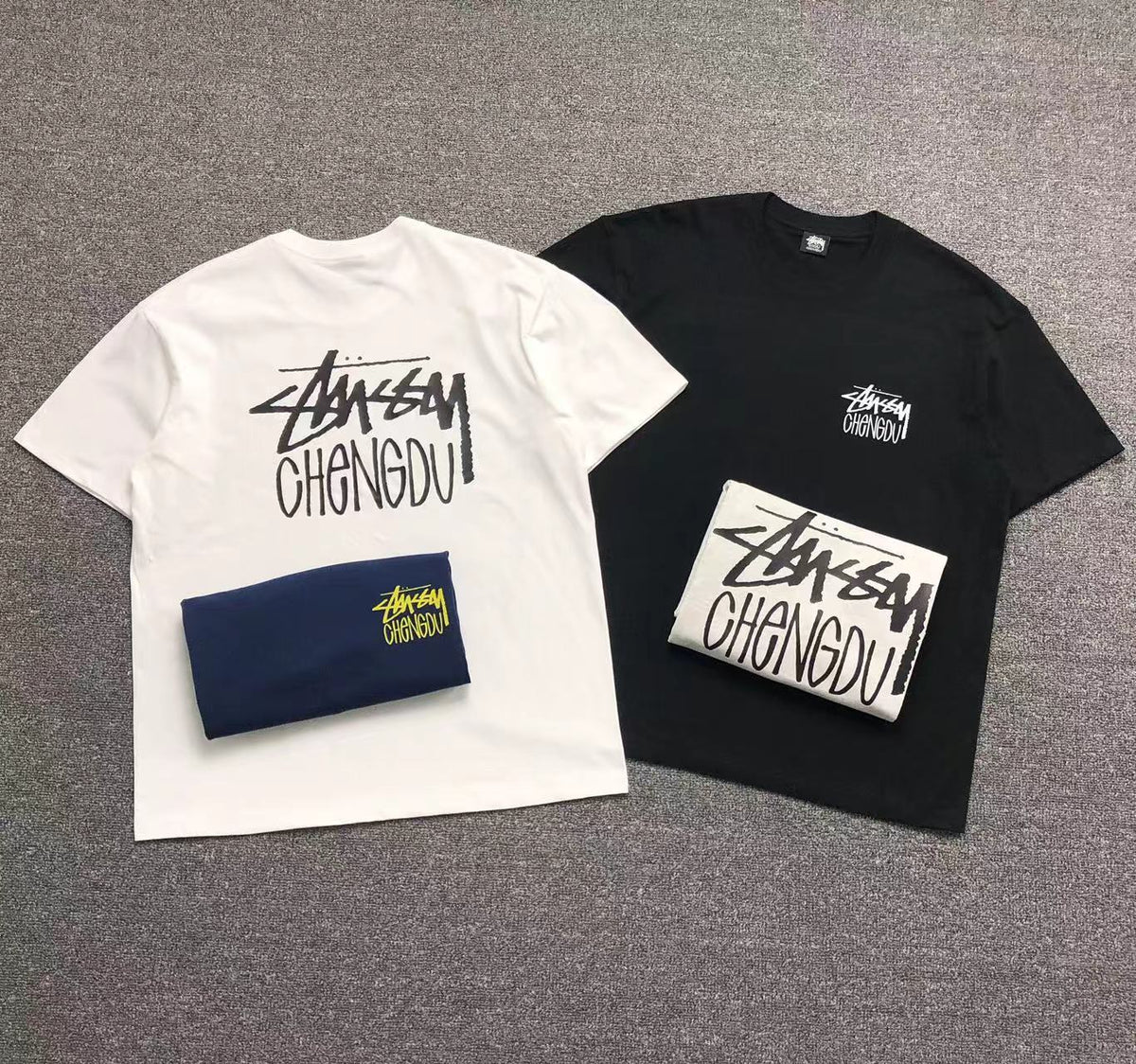 Camisa Stussy Chengdu Script — frente