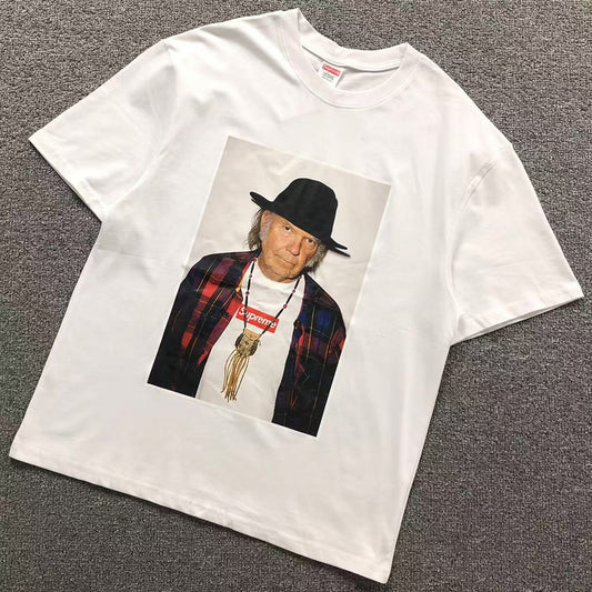 Camisa Supreme Neil Young Portrait — frente