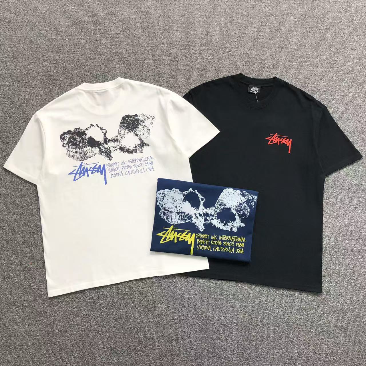 Camisa Stussy Shell Beach Roots — frente