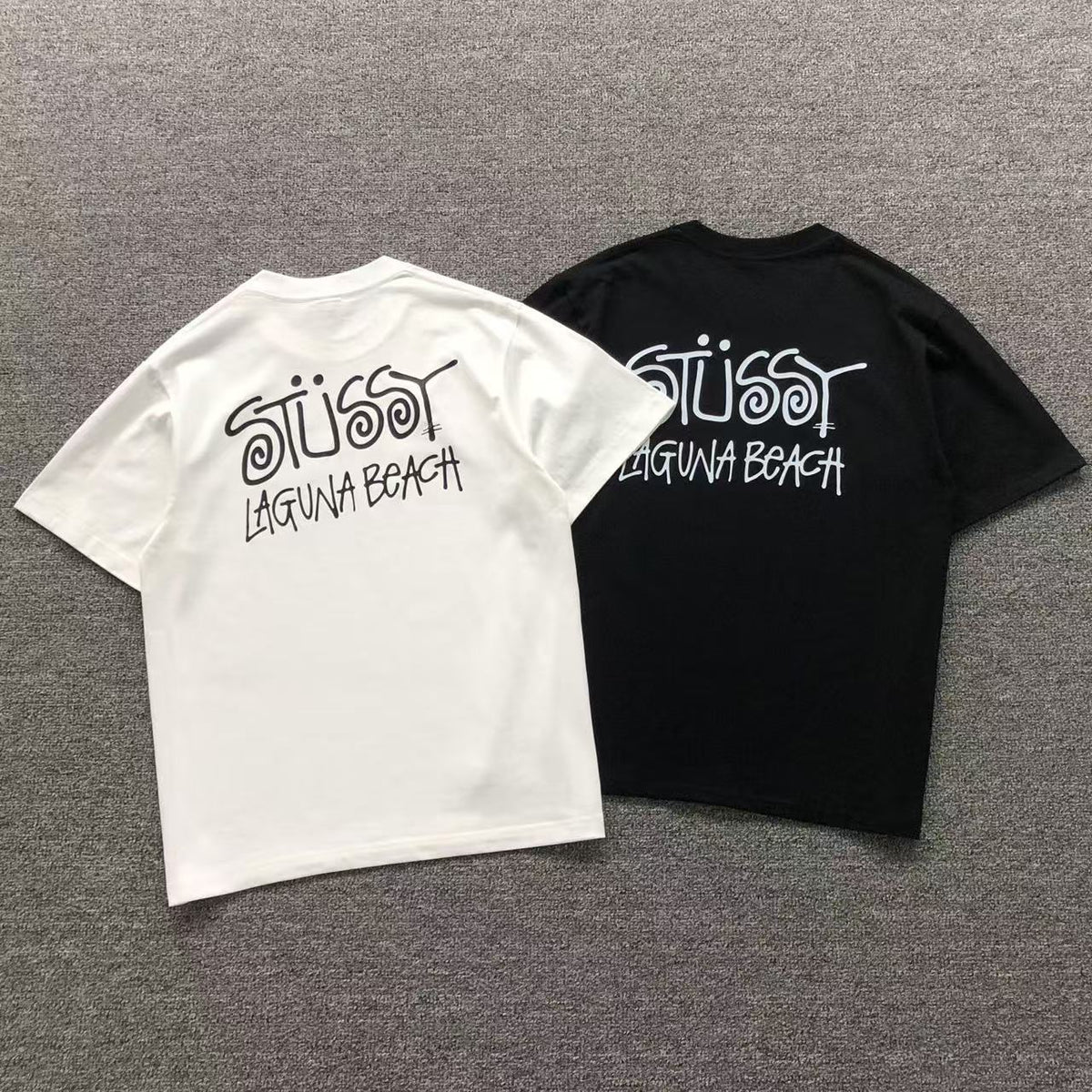 Camisa Stussy Laguna Beach Branca E Preta — costa