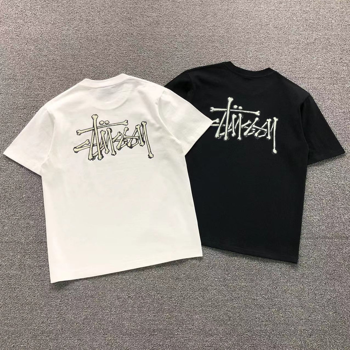 Camisa Stussy Bones Stack — costa