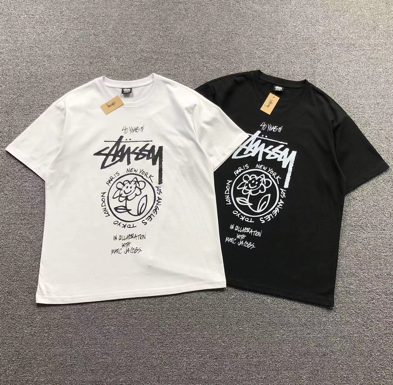 Camisa Stussy 40 Years Flower — frente