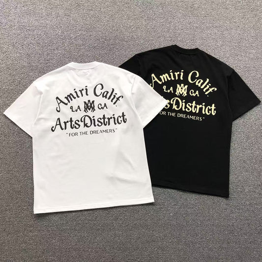 Camisa Amiri Arts District Tipografia Cursiva — costa
