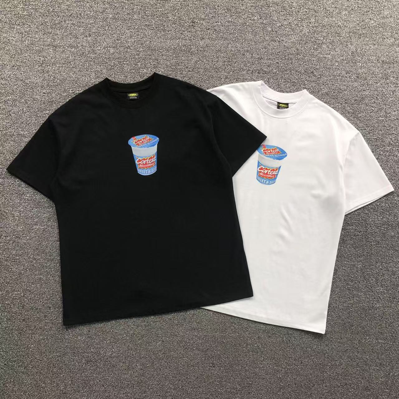 Camisa Corteiz Noodles Cup Preta E Branca — peito