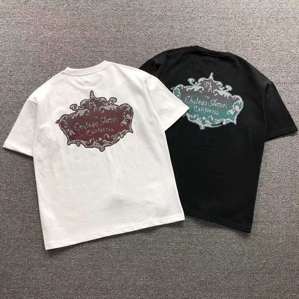 Camisa Amiri Chateau Crest Brasão — costa
