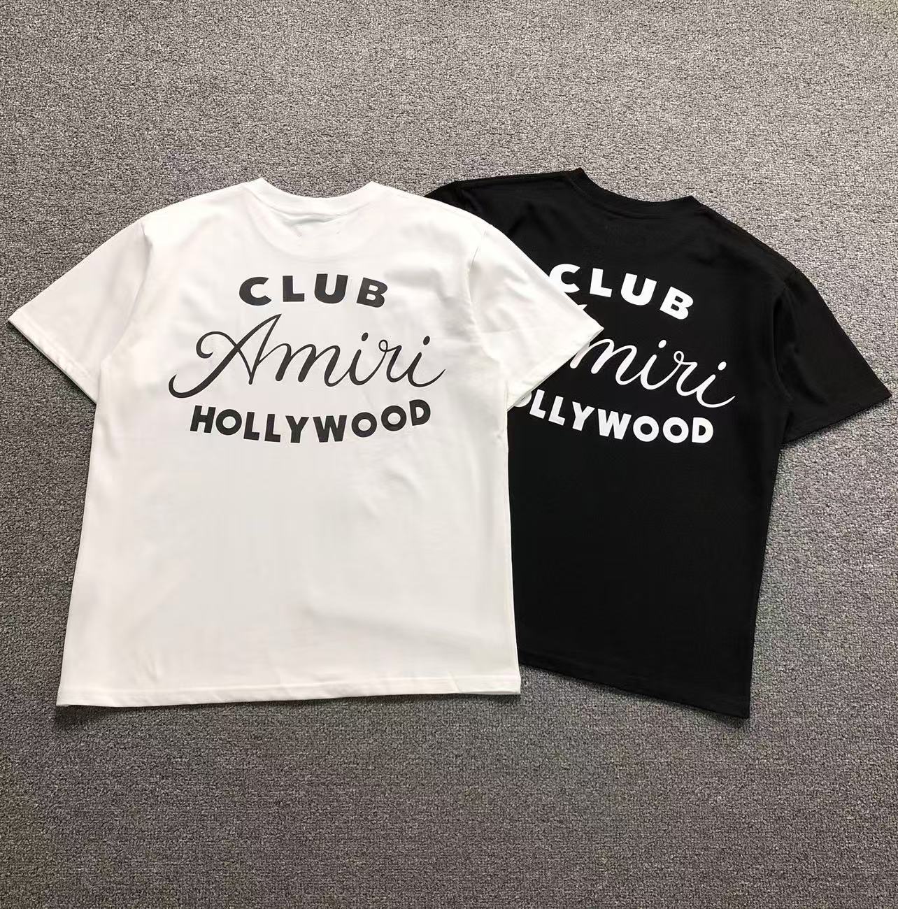 Camisa Amiri Club Hollywood Tipografia Caligráfica — costa