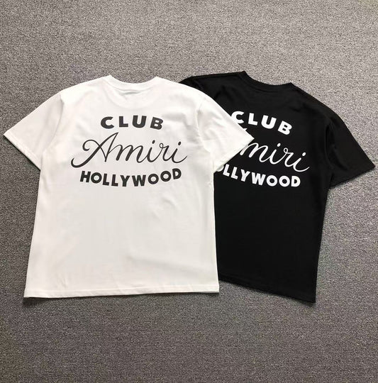 Camisa Amiri Club Hollywood Tipografia Caligráfica — costa