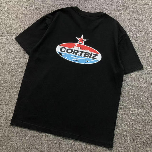 Camisa Corteiz Oval Star Preta — costa