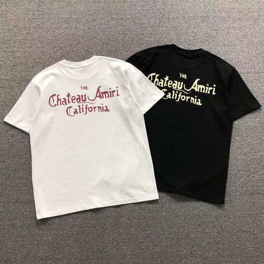 Camisa Amiri Chateau California Tipografia Gótica — costa