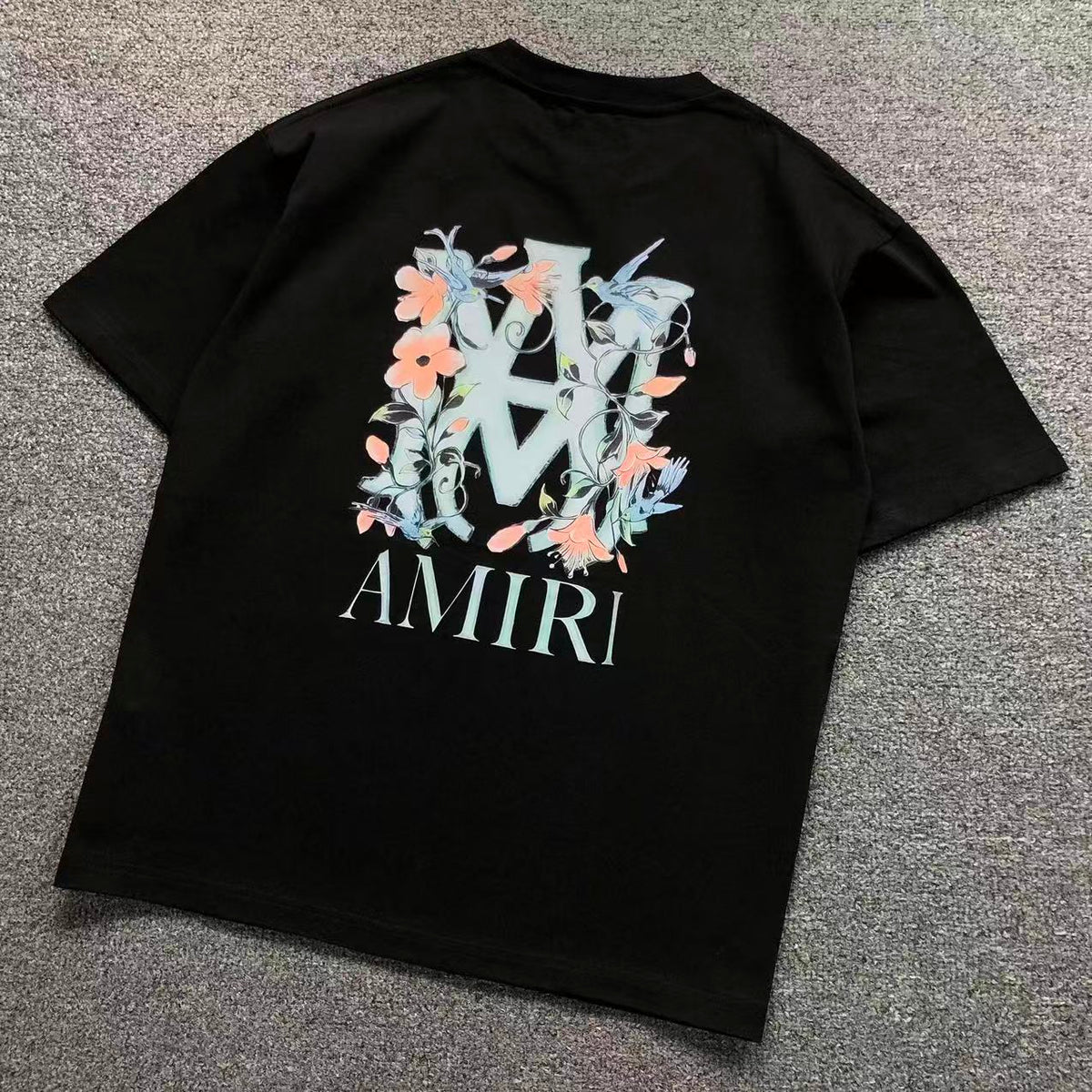 Camisa Amiri Floral Hummingbird Logo M Estilizado — costa