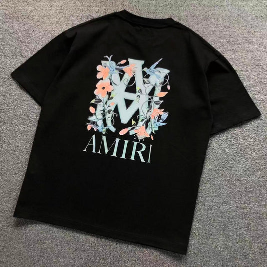 Camisa Amiri Floral Hummingbird Logo M Estilizado — costa