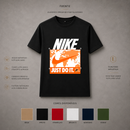Camisa Importada Pima Nike Just Do It Map - mapa-múndi laranja com swoosh e frase Just Do It