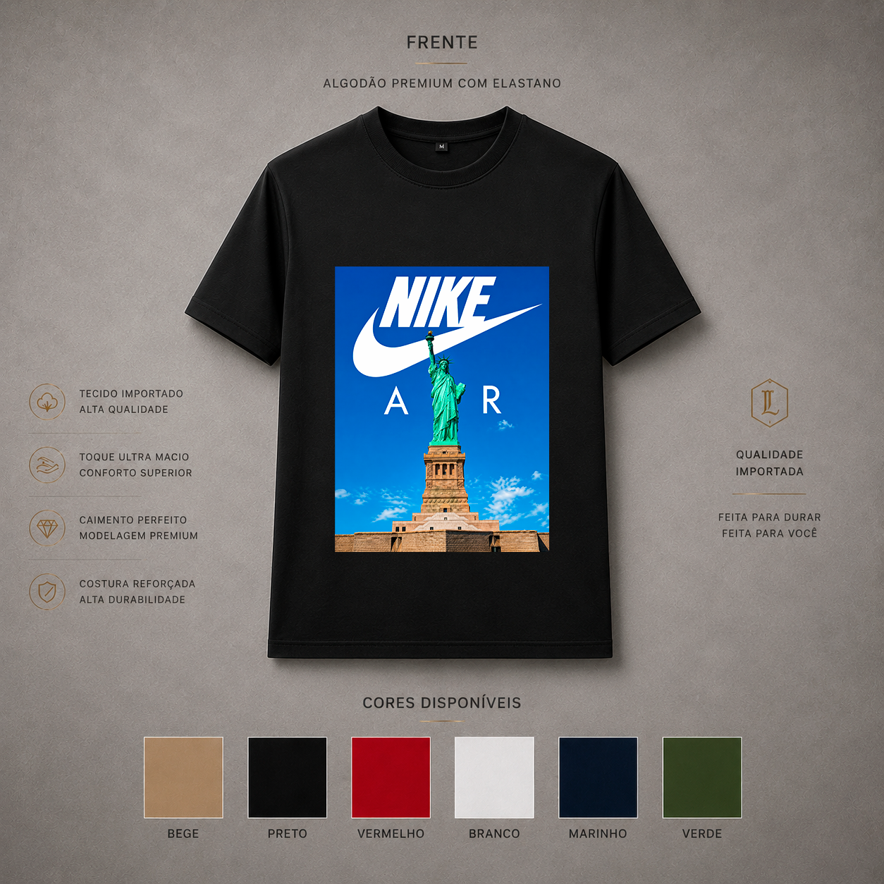 Camisa Importada Pima Nike EUA liberdade