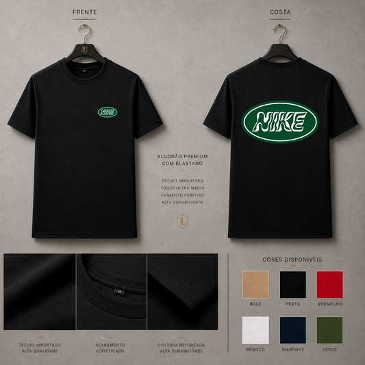 Camisa Importada Pima Nike Green Oval - logo Nike em moldura oval verde