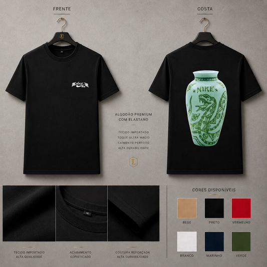 Camisa Importada Pima Nike Vaso Dragão Verde