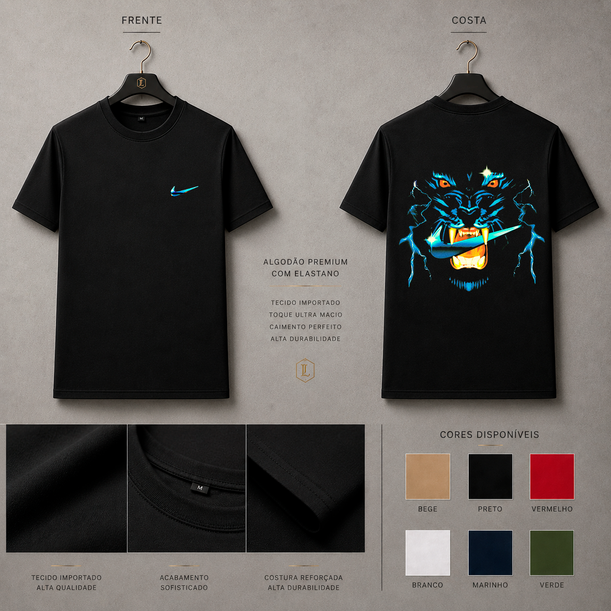 Camisa Importada Pima Nike Pantera Elétrica