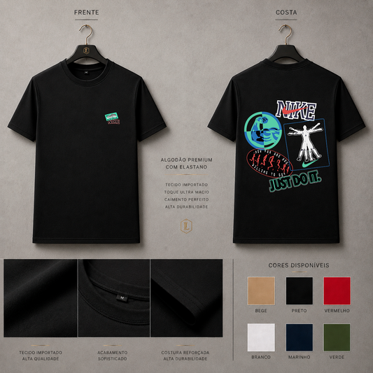 Camisa Importada Pima Nike Just Do It Collage