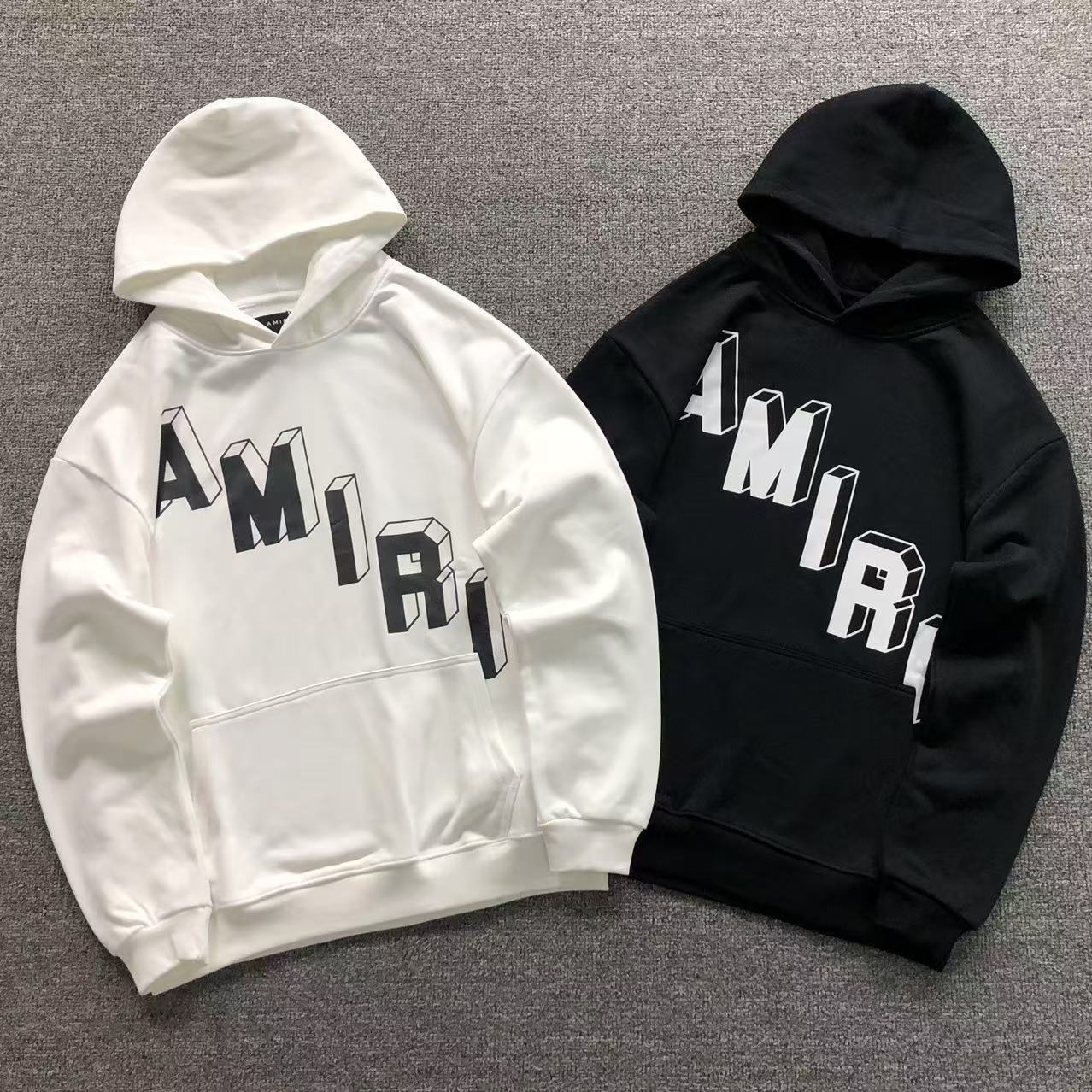 MOLETOM CANGURU Amiri Block Letters Prime — frente