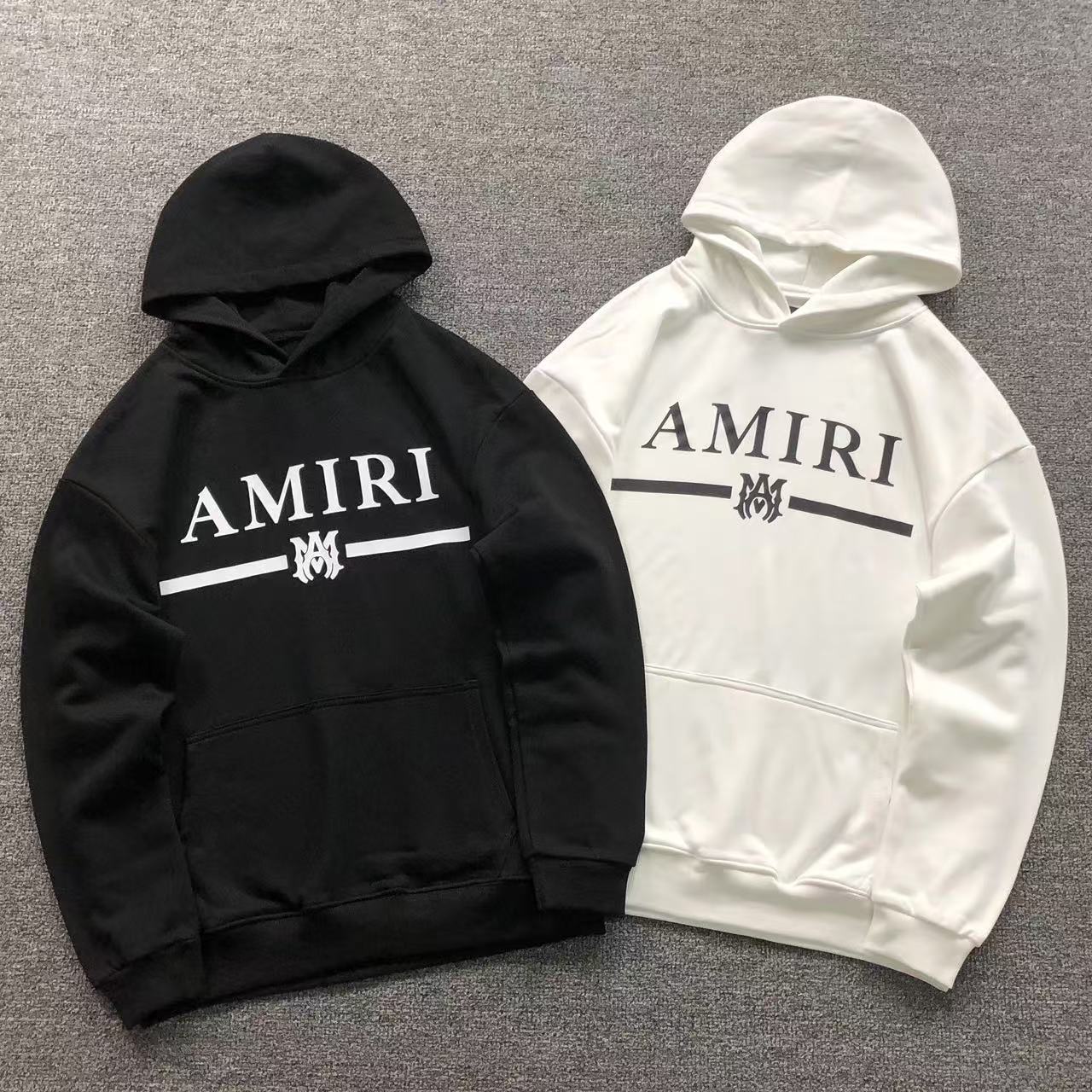 MOLETOM CANGURU Amiri Signature Bar — frente