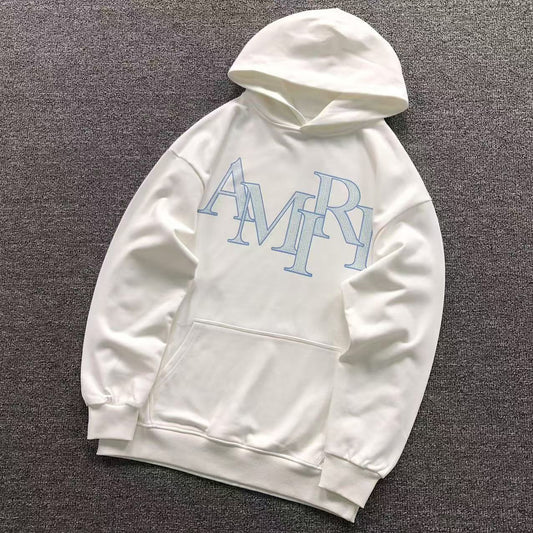 MOLETOM CANGURU Amiri Signature Logo Prime — frente