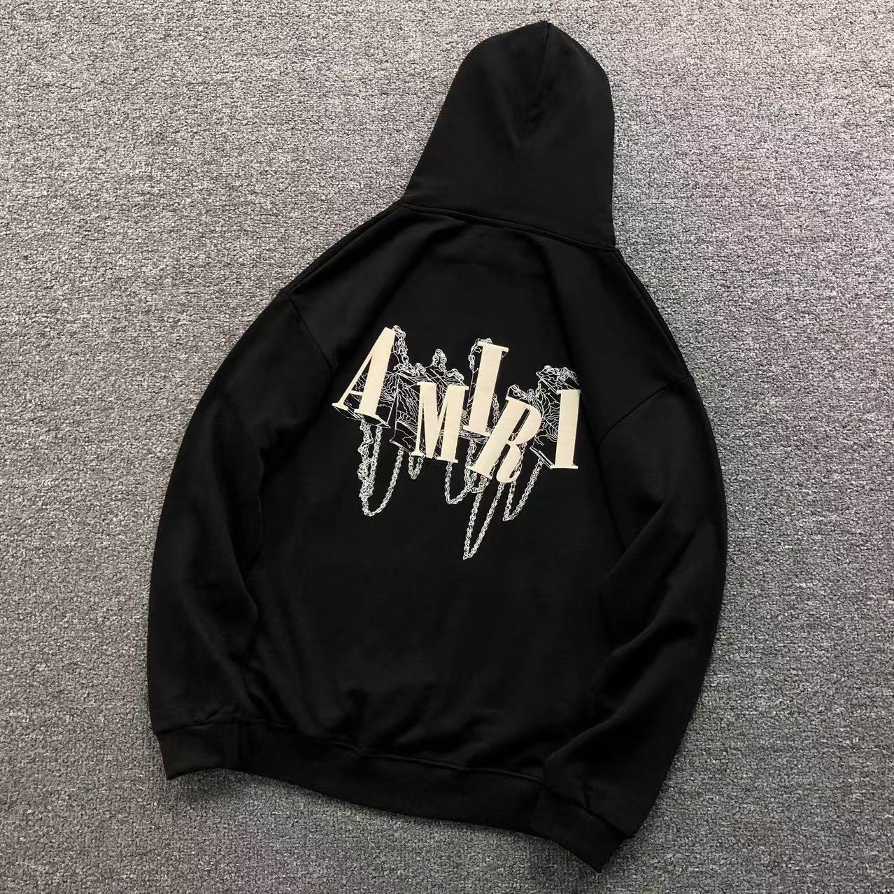 MOLETOM CANGURU Amiri Chains Logo — costa