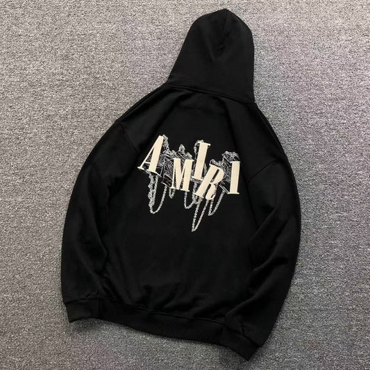 MOLETOM CANGURU Amiri Chains Logo — costa