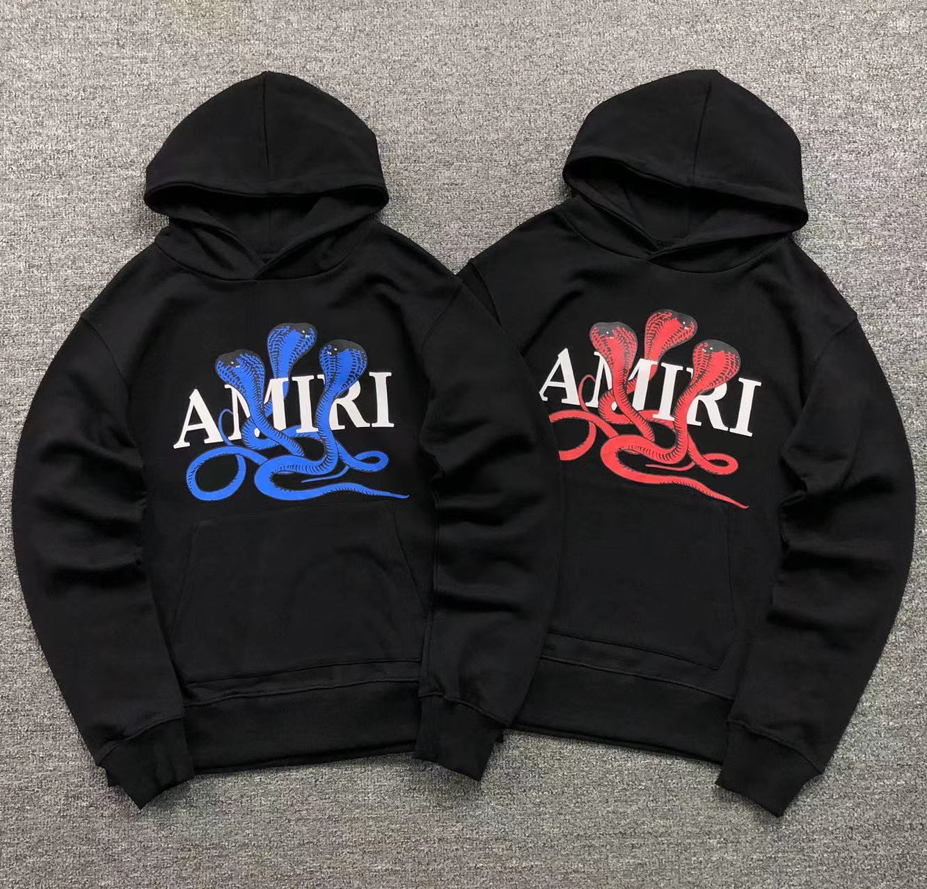 MOLETOM CANGURU Amiri Triple Cobra — frente