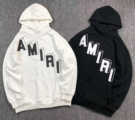 MOLETOM CANGURU Amiri Block Letters Core — frente