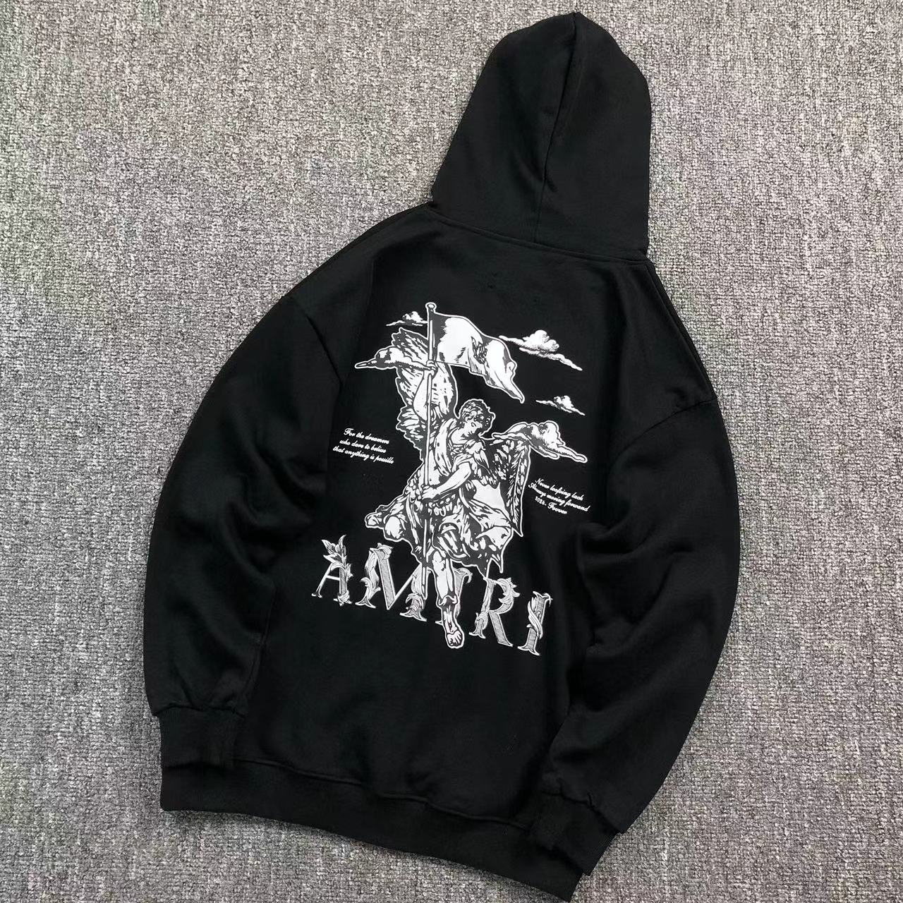 MOLETOM CANGURU Amiri Angel Flag — costa