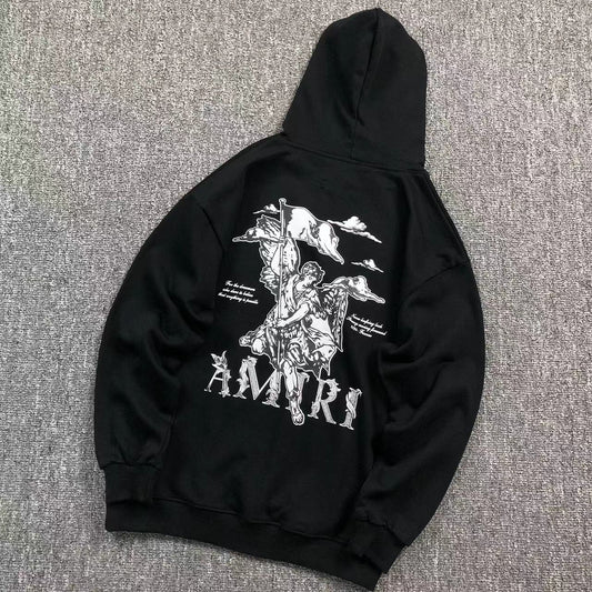 MOLETOM CANGURU Amiri Angel Flag — costa