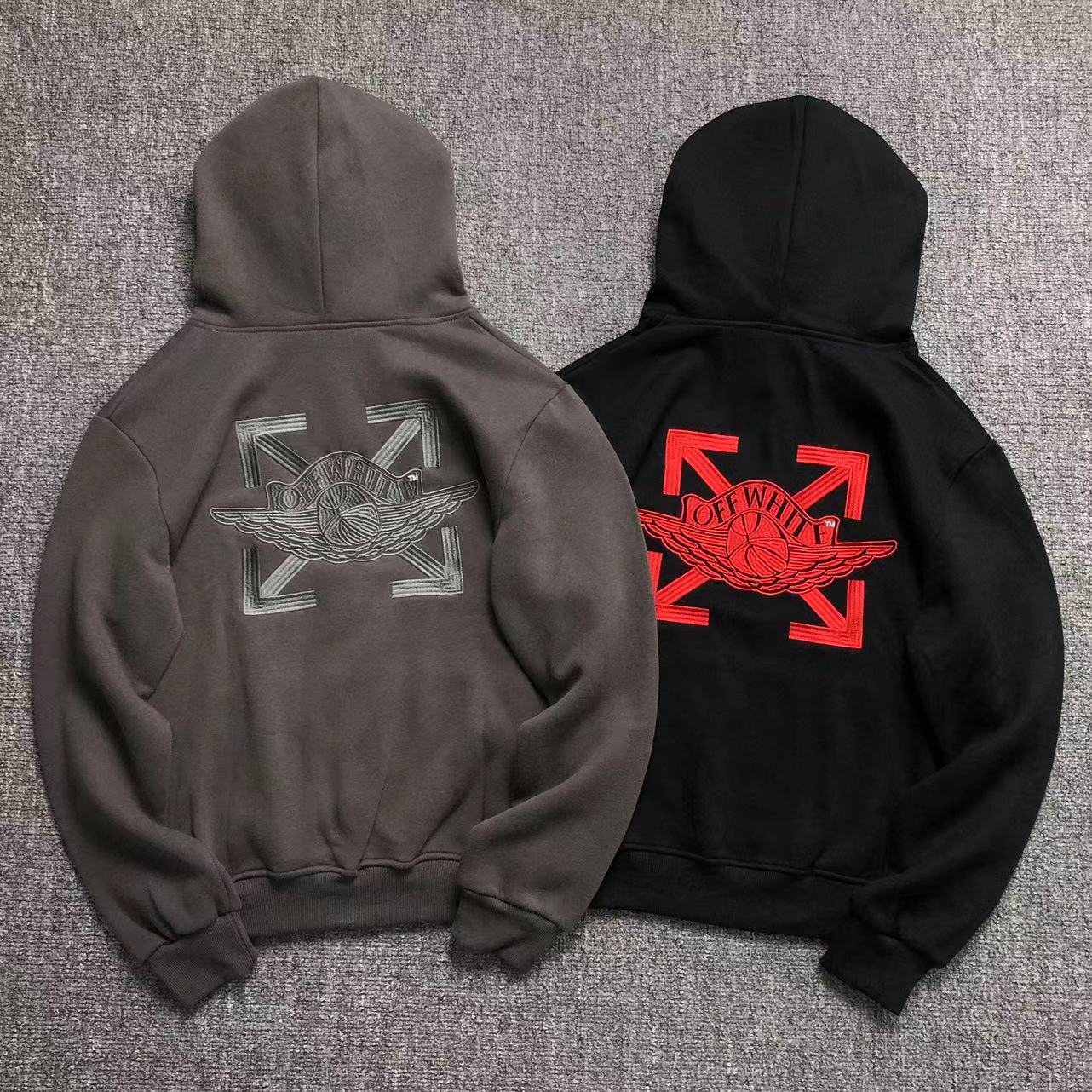 MOLETOM CANGURU Off White Wings Arrows — costa