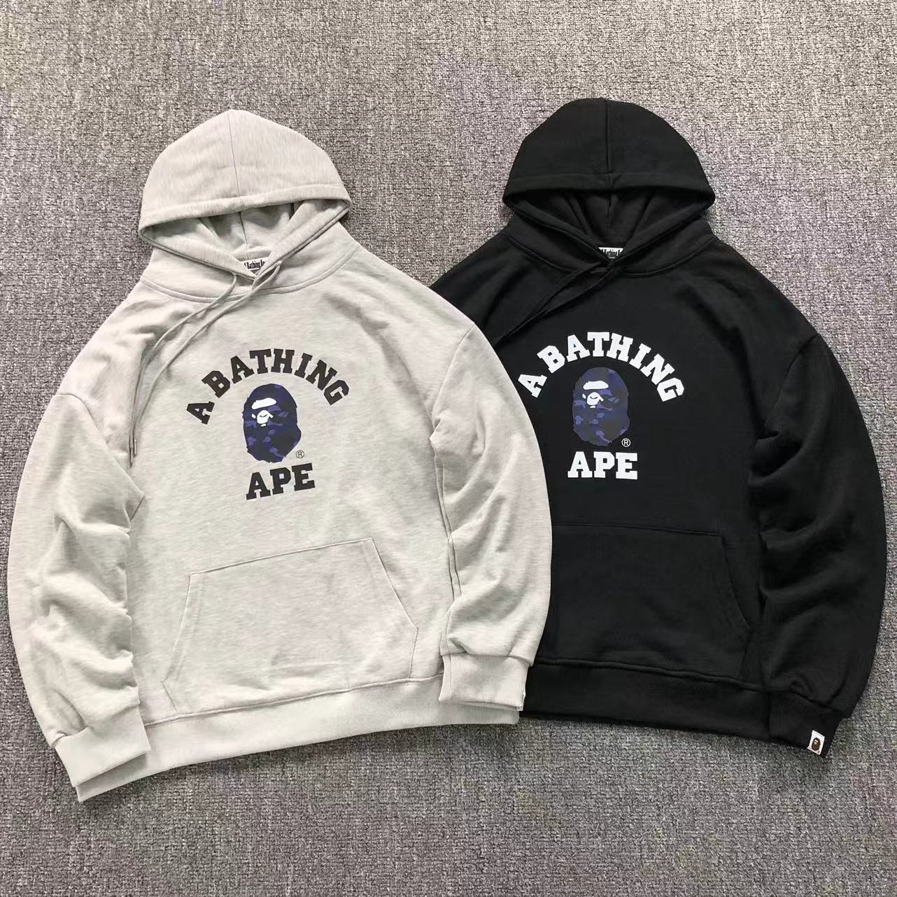 MOLETOM CANGURU Bape Ape Head College — frente