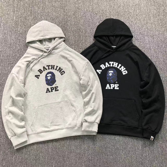 MOLETOM CANGURU Bape Ape Head College — frente