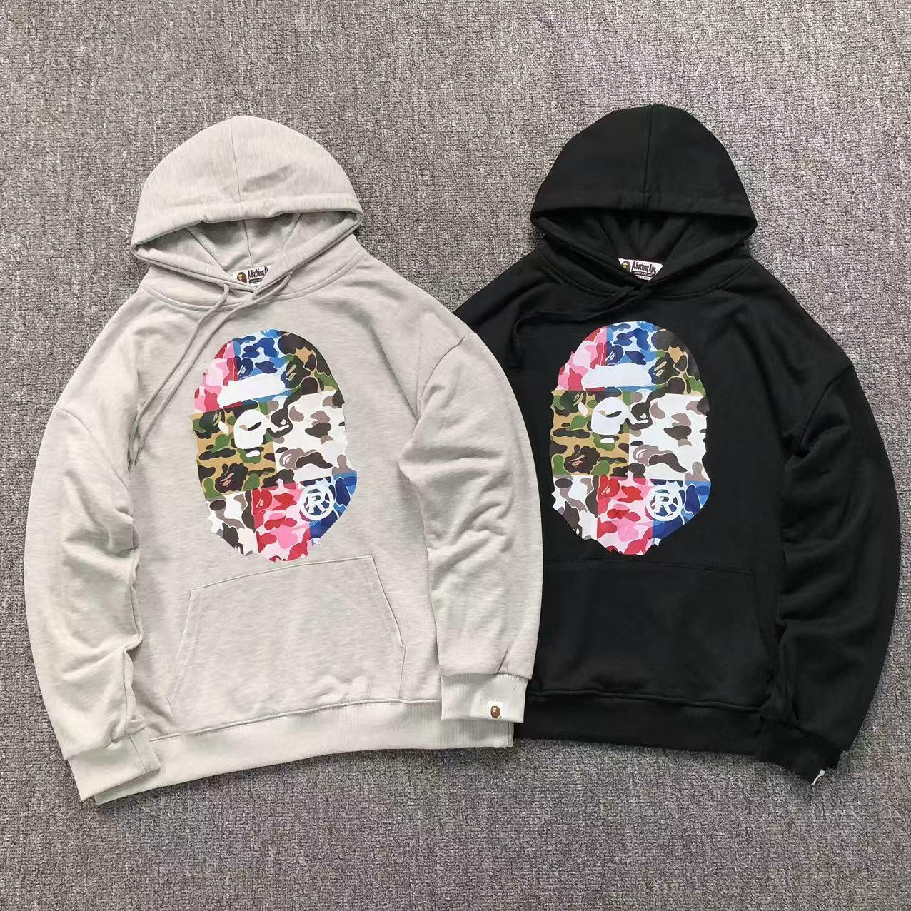 MOLETOM CANGURU Bape Camo Ape Head Core — frente